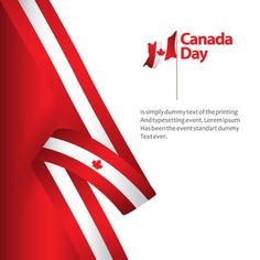 the canadian flag is waving in the wind on a white background with text canada day