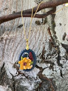 Beautiful handmade clay pendent.  So pretty! The colors and texture of this piece is just stunning 🤩  This is the perfect necklace for anyone who loves flowers and fall 🍁 Necklace length, 17.72"  (each clay pendent is handmade, so there may be some slight differences between each one😁chain is stainless steel) Polymer Clay Sunflower, Clay Sunflower, Fall Necklace, Autumn Necklace, Blue Charm, Fall Flower, Sunflower Necklace, Clay Necklace, Handmade Clay