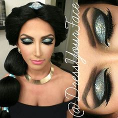 Instagram photo taken by Tamanna Roashan - INK361 Disney Princess Makeup, Jasmine Hair, Princess Jasmine Costume, Drag Make-up, Theatre Makeup