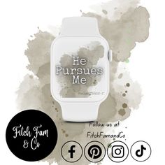 Excited to share the latest addition to my #etsy shop: He Pursues Me Psalms 139:16-17 Smart WATCH BACKGROUND Apple Watch Wallpaper, Android Galaxy, Fitbit and More https://etsy.me/3IF1Em1 #white #black #inspirationalsaying #applewatchface #watchbackground #applewatch # Smart Watch Background, Psalm 139 16, Watch Wallpaper Apple, Background Apple Watch, Psalms 139, Watch Background, Cow Canvas, Svg Kids, Wallpaper Android