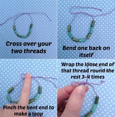 instructions on how to make a bead bracelet