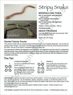 the instructions for how to make a snake snake