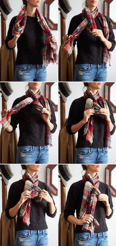 Three Ways to Tie a Scarf | Cup of Jo Cup Of Jo, Mode Tips, Ways To Wear A Scarf, How To Wear A Scarf, Tie Scarf, Winter Mode