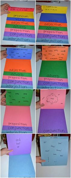 six different colored papers with writing on them and the words predicatection written in each