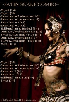 a woman in a belly dance costume with words describing her body and name on it