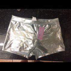 Brand New With Tags. Size M. Store Won't Do Returns. Need Gone Asap High Waist Dancewear Bottoms For Summer, Summer Dancewear Shorts, Stretch Shiny Short Bottoms, Summer Dancewear Bottoms For Night Out, Summer Dancewear Shorts With Built-in Liners, Disco Style Shorts For Night Out, Shiny Fitted Bottoms For Spring, Disco Style Bottoms For Summer Clubbing, Metallic Stretch Disco Shorts