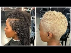 Black Women Short Platinum Hair, Big Chop Blonde Black Women, Short Blonde Afro Hair, Short Blonde Hair For Black Women, Short Blonde Fade Black Women, Blonde Mohawk Black Women, Blonde Short Hairstyles Black Women, Platinum Blonde Hairstyles Black Women, Short Blonde Haircuts Black Women