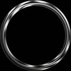 a black background with a silver ring on the bottom and one white circle in the middle