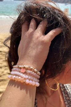 Add a touch of pink to your wrist this summer. Pink Beaded Bracelet, Pink Beaded Bracelets, Glass Beaded Bracelet, Bracelet Summer, Summer Bracelet, Summer Bracelets, Crystal Beads Bracelet, Bracelet Beaded, Glass Beaded Bracelets