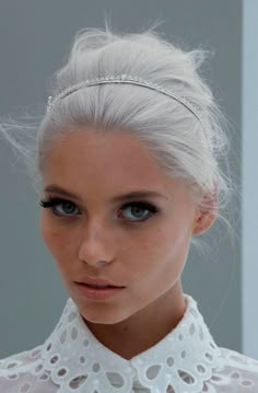 silver.  Did you know that silver hair is a fashion statement for young women now?  That trauma can turn hair white? Color Rubio, Hair Chalk, White Blonde, Hair Envy, Hair Color Trends, Great Hair, Silver Hair, Hair Dos, About Hair