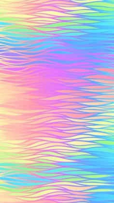 an abstract background with wavy lines in pastel colors, like rainbows and blue