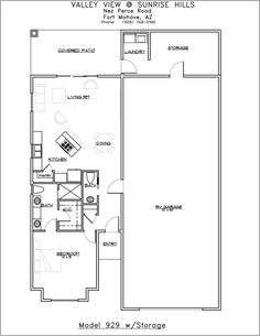 the floor plan for valley view sunrise hills, which includes two bedroom and one bathroom