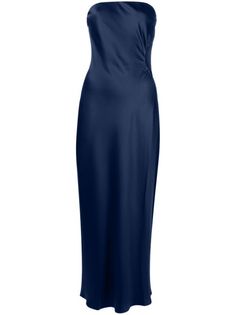 Midnight Blue Bridesmaid Dresses, Dress Png, Reformation Clothing, Midi Dress Blue, Designer Evening Dresses, Planet People, Reformation Dress, Satin Midi Dress, Blue Midi Dress