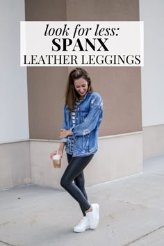 I’ve found THE pair of faux leather leggings that most closely compares to the $98 SPANX pair – for under $60 on Amazon. / dupe, fall fashion, look for less, faux leather leggings, outfit inspiration, fall outfits, transitional pieces, amazon fashion, winter fashion, amazon favorites Amazon Fashion Winter, Faux Leather Leggings Outfit, Shiny Black Leggings, Leather Leggings Outfit, Leather Legging, Amazon Favorites, Leggings Outfit, Style Inspiration Fall, Trendy Outfit