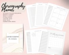 three sheets of paper on top of each other with the words,'photography planner '