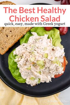 the best healthy chicken salad is made with greek yogurt and lettuce