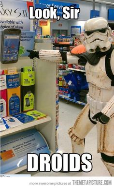 a star wars stormtrooper is in the store