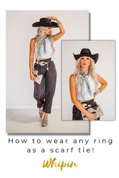 Wild Rag Summer Outfits, Silk Scarf Western Outfit, How To Wear A Western Scarf, Western Outfit With Scarf, How To Tie Western Style Scarf, Summer Wild Rag Outfits, Diy Wild Rags, Cowgirl Scarf Country Outfits, Wild Rag Outfits Summer