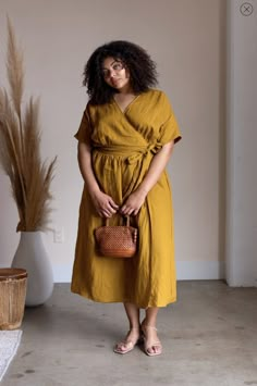 Cocoon Dress, Look Retro, Dress Modern, Wrap Dresses, Modern Dress, Linen Skirt