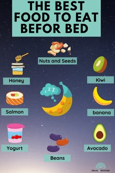 Healthy Snacks Before Bed, Bedtime Snack, Snacks Before Bed, Food For Sleep, Healthy Bedtime Snacks, Food Health Benefits, Food To Eat, Eating Before Bed, Sleep Remedies