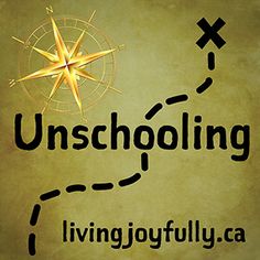 the words unschooling are written in black on a green background with a gold compass