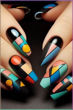 New Ideas for Classy and Simple Spring Nail Designs 2024 Summer Swirl Nails, Geometric Nail Designs, Glass Manicure, Light Blue Nail Designs, Triangle Nails, Geometric Nails, Nail Rings, Coquette Nails, Swirl Nails