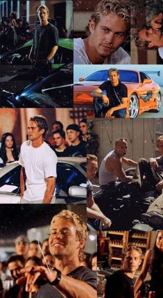 many different pictures of people and cars