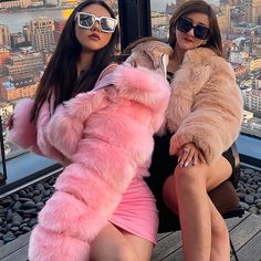 2024 Fashion Winter Warm Women Coat Elegant Thick Warm Faux Fur Jacket Women's Luxury Mink Coat Fake Short Fur Coat, Fluffy Top, Hood Clothes, Cropped Faux Fur Coat, Short Faux Fur Coat, Pink Faux Fur Coat, Look Legging, Short Women Fashion, Pink Fur