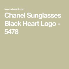 Chanel Sunglasses Black Heart Logo - 5478