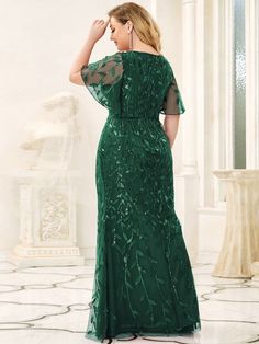 Plus Size Long Mermaid Formal Dresses for Weddings cute wedding, fijian wedding, wedding pages #weddingphoto #weddingtime #weddinggift Ruffles Sleeves, Bodycon Evening Dress, Fall Wedding Guest, Tulle Evening Dress, Ever Pretty, Formal Dresses For Weddings, Sparkle Dress, A Fairy Tale, Mermaid Fashion