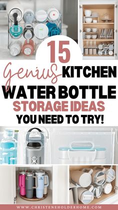 the top ten genius kitchen water bottle storage ideas you need to try in this list