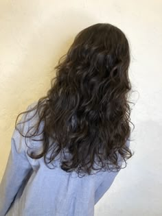 Haircuts For Wavy Curly Hair, Wavy Hair Perm, Digital Perm, Wave Perm, Peekaboo Hair, Ribbon Hairstyle, Hair Setting, Permed Hairstyles