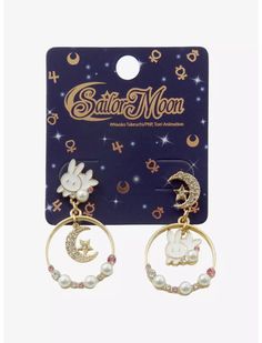 Pretty Guardian Sailor Moon Jeweled Bunny Earrings Moon Shirts, Sailor Moon Jewelry, Moon Things, Sailor Moon Shirt, Sailor Moon Outfit, Moon Accessories, Bunny Jewelry, Moons And Stars, Asian Jewelry