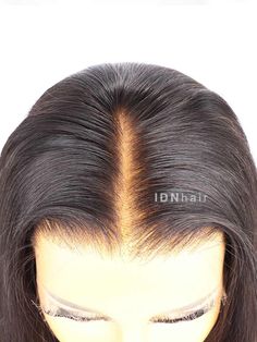 Glueless Lace Front Wig 13X6 Undetectable Lace Yaki Straight – Idnhair Black With Blonde Highlights, Half Up Half Down Styles, 5x5 Closure Wig, Down Styles, Frontal Lace Wig, Faux Hair, Face Framing Bangs, Chocolate Brown Color, Work Hairstyles