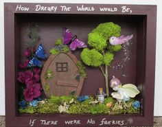 Handmade mixed media fairy shadow box with Napco by ShadowsofLove, $40.00 Shadow Boy, Tea Party Crafts, Tooth Fairy Money, Business Crafts, Iod Moulds, Sell Ideas, Fairy Tea Parties, Fairy Garden Party, Plexi Glass