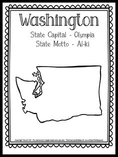 the washington state capital is shown in black and white, with an outline of a man on