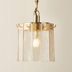 Celina Cast Glass Pendant Light 8" | CB2