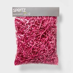 pink spritz in a bag on a white background