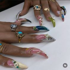 Unique Acrylic Nails, Acrylic Nails, Marble, Instagram