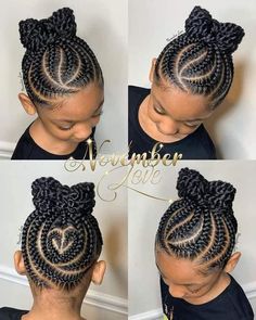 Kids Braided Updo Hairstyles, Baby Cornrow Hairstyles, Simple Cornrows For Natural Hair