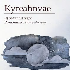 the cover of kyreahnvae, a beautiful night pronounced kir - ri - ahn - every