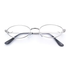 PRICES MAY VARY. This classic retro round-oval metal-rim fashion eyeglasses are an ideal choice for achieving an ironic 90s dorky aesthetic Frontal Size: 5 1/2"(140mm) x 1 3/16"(30mm) Clear UV400 Polycarbonate Lenses Lens width: 51mm / Lens Height: 30mm / Bridge Width: 18mm / Temple Length: 142mm Craving a fresh look? This classic retro round-oval metal-rim fashion eyeglasses are an ideal choice for achieving an ironic 90s dorky aesthetic. The durable alloy metal frame includes reinforced metal Oval Glasses Aesthetic, Silver Glasses Frames, 90s Glasses, Funky Glasses, Metal Frame Glasses, Lenses Eye, Small Glasses, Oval Glasses, Oval Eyeglasses