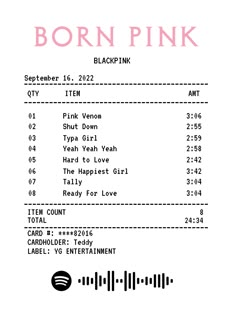 the pink concert ticket for born pink