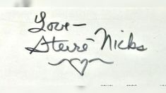 a handwritten note with the words your star's nicks love written on it