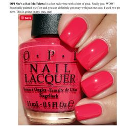 Watermelon Nail Color, Warm Pink Nails, Opi Summer Colors, Mail Colors, Red Gel Nails