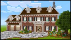 an image of a large house in minecraft