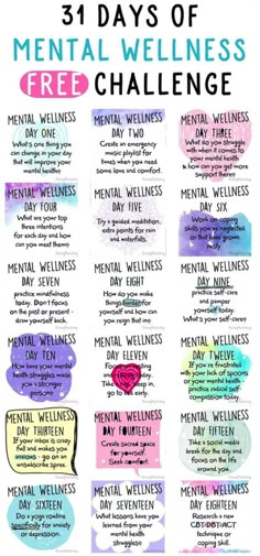 Mental Wellness Challenge, Mental Health Challenge, Motivasi Diet, Wellness Challenge, Fitness Trends, Mental Training, 31 Days, Health Challenge