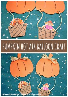 pumpkin hot air balloon craft for kids to make