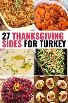 thanksgiving side dishes for turkey with text overlay