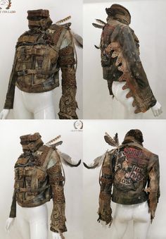 Wasteland Aesthetic Clothes, Apocalyptic Makeup, Jacket Craft, Apocalypse Clothing